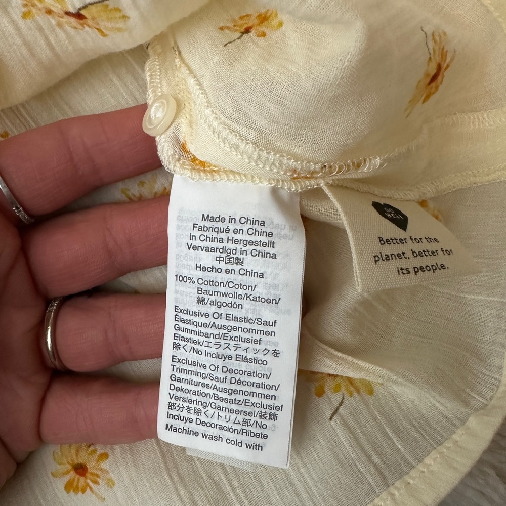 Madewell smocked button up top - Picture 6 of 6